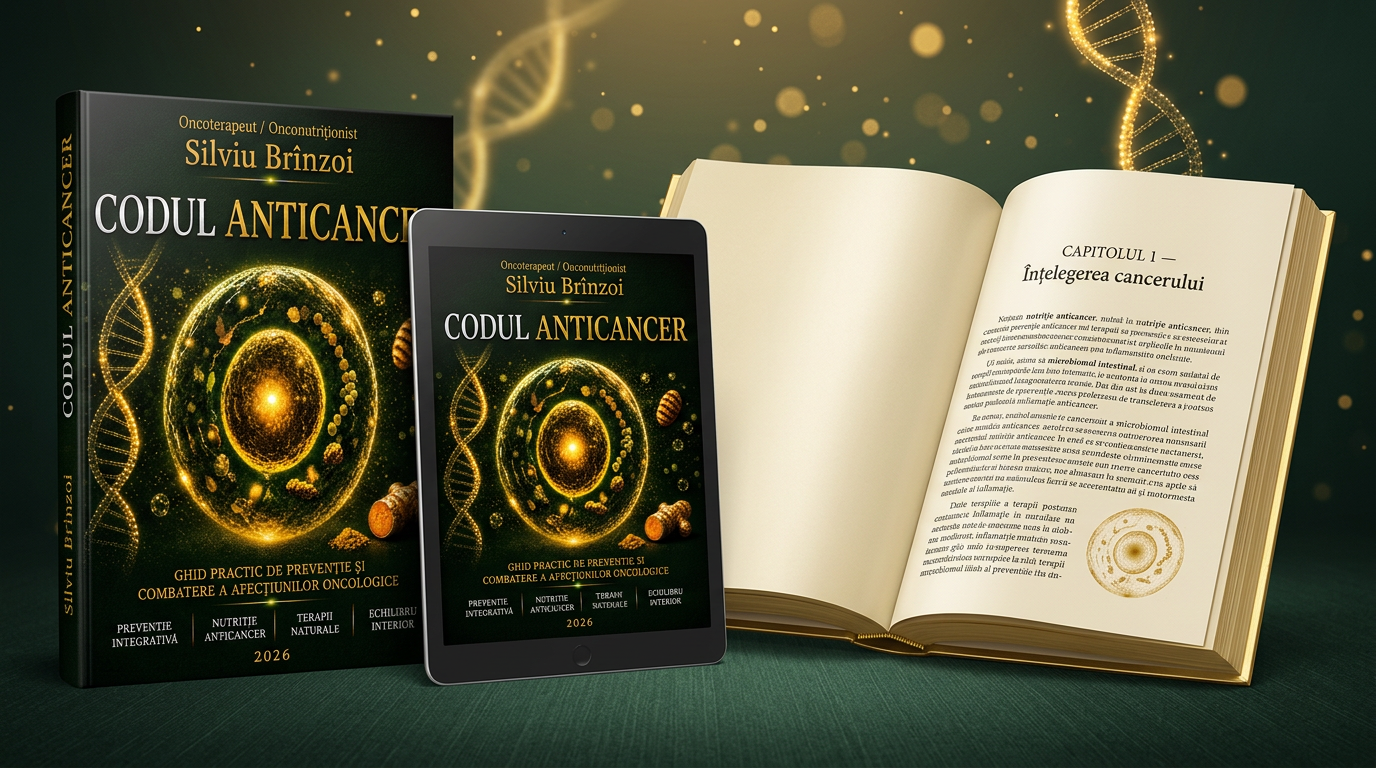 Pachet editorial Codul Anticancer — carte tipărită, pagini interioare și eBook